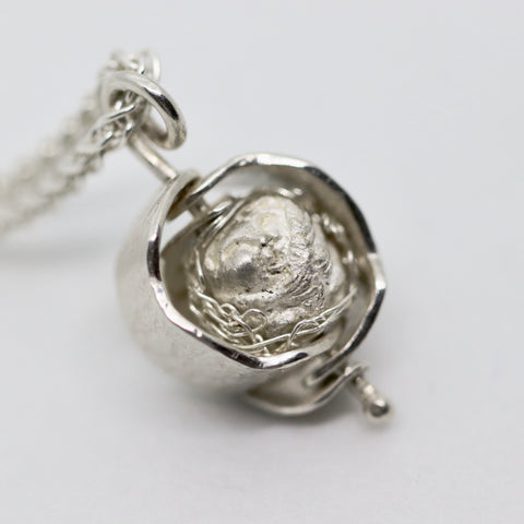 Beechnut the Sleepy Dormouse Necklace in Silver